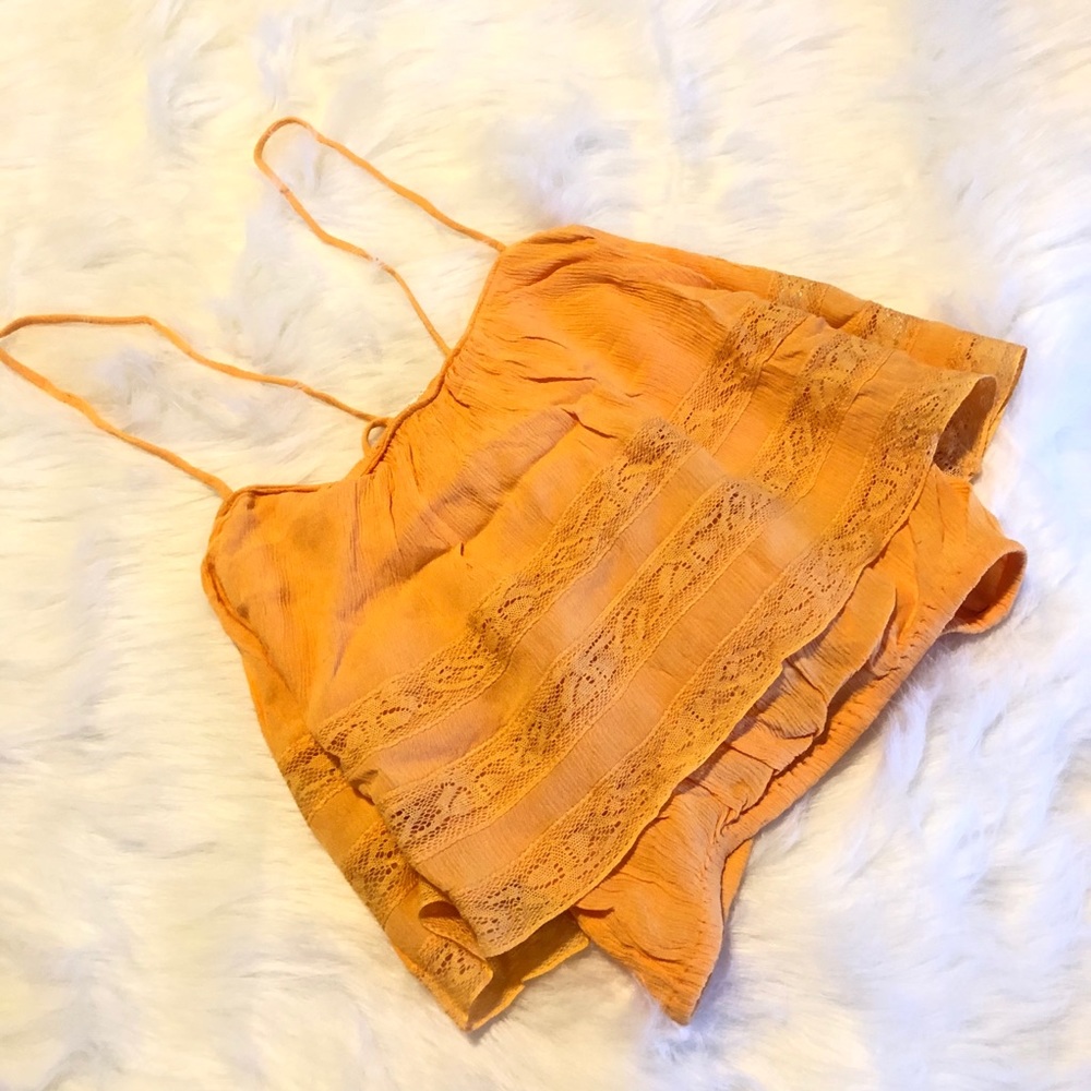 NWT Free People Home Again Orange Camisole